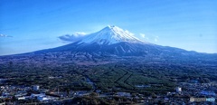 快晴の富士