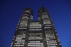 夜に聳え立つ都庁