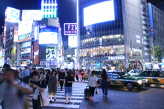 渋谷スクランブル交差点(カラー版、青っぽく)