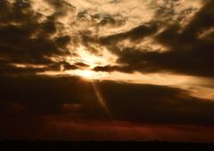 ある日の夕景　怪しい雲