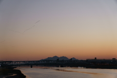 旭橋の夕景