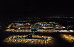 成田空港　機内から撮影