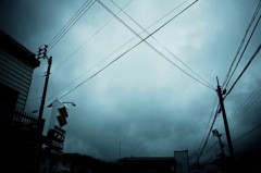 台風の空