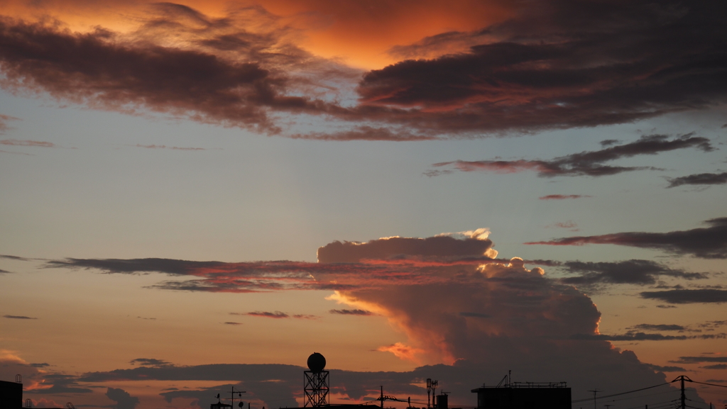 昨日の夕焼け空