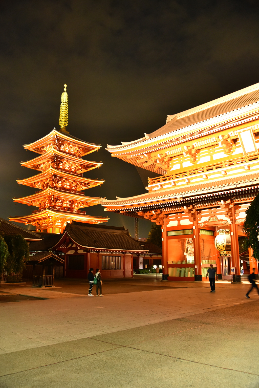 夜の浅草寺
