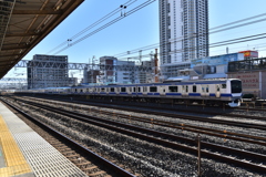 常磐線　金町駅にて