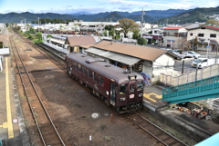 相老駅にて