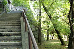 大坂城の一角