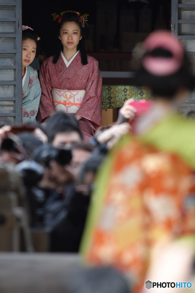 八坂神社節分祭　舞踊奉納 見学