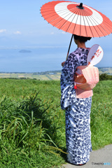 琵琶湖を眺めて