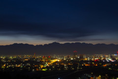 富山市夜景夜明け前