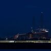 新湊大橋の光跡
