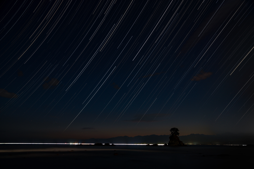 雨晴の流れる星