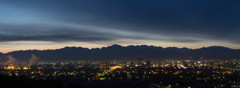 富山市夜景夜明け前（パノラマ）