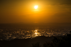 散居村の夕日１