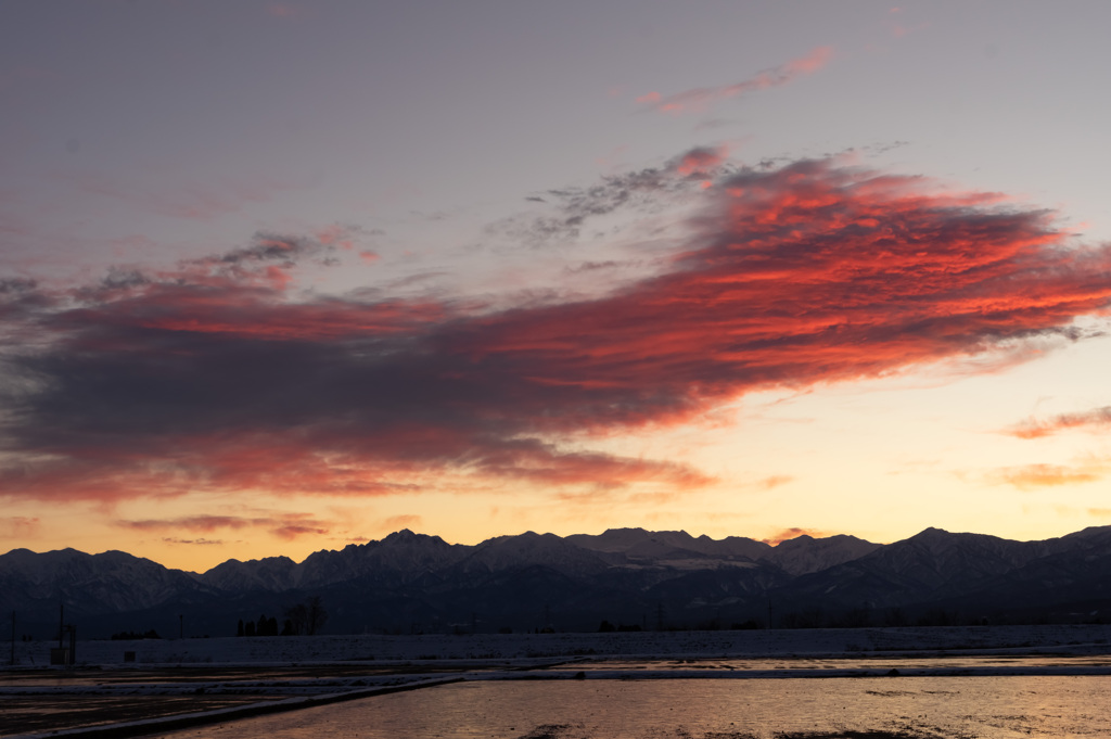 つかの間の朝焼け