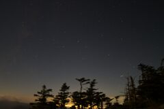 横手山頂上での星空