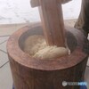 餅つき中