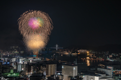 花火と長崎の夜景
