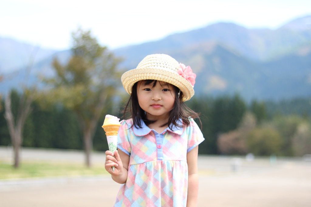 秋田名物のババヘラ(アイス)