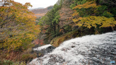 紅葉と湯滝