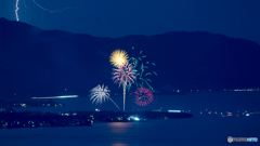 花火と稲妻
