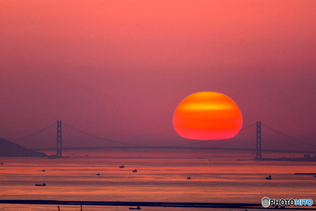 夕日