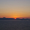 神造島と夕日