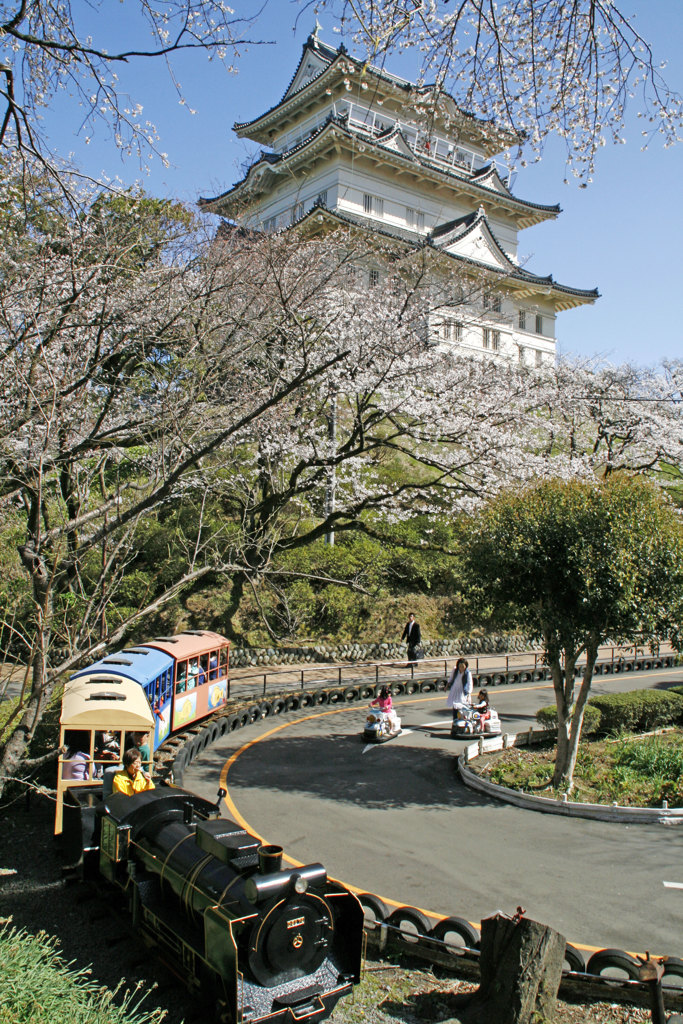 小田原城と豆汽車