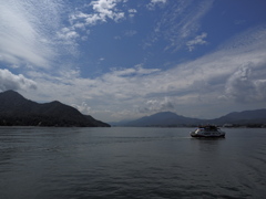宮島に向かうフェリーから