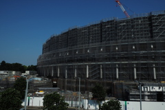 建設中の新国立競技場