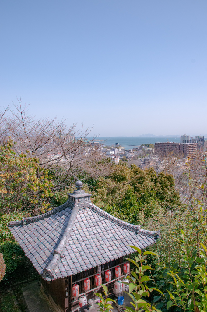 三井寺観音堂の展望台からの琵琶湖