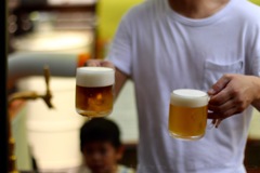 念願の生ビール