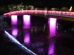 温泉橋ライトアップ