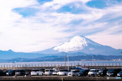 江の島から見る富士