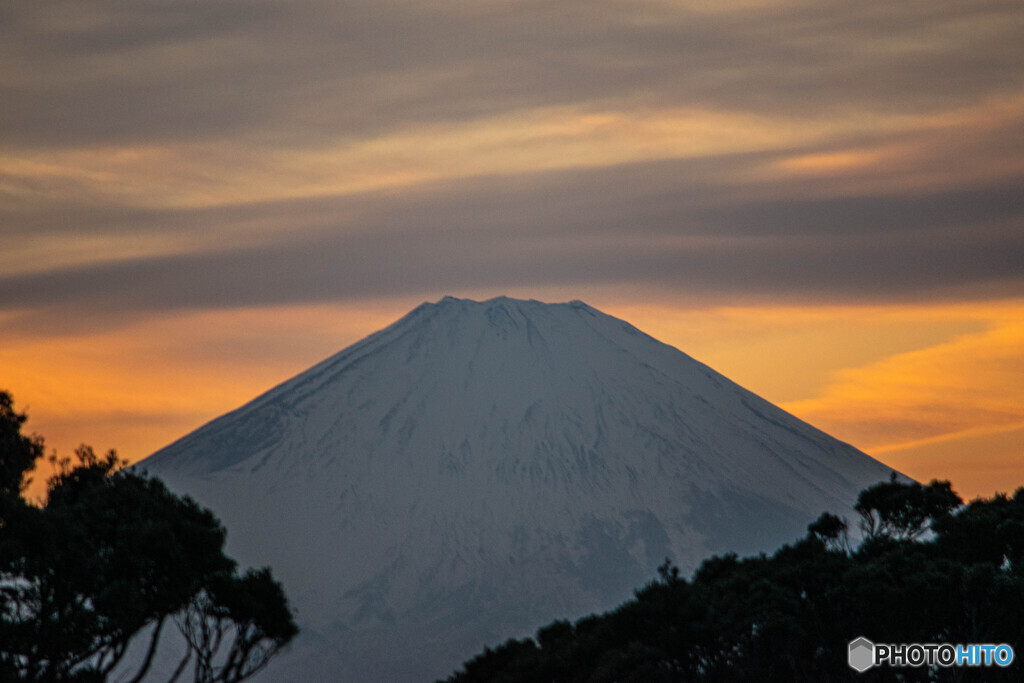 富士　夕景