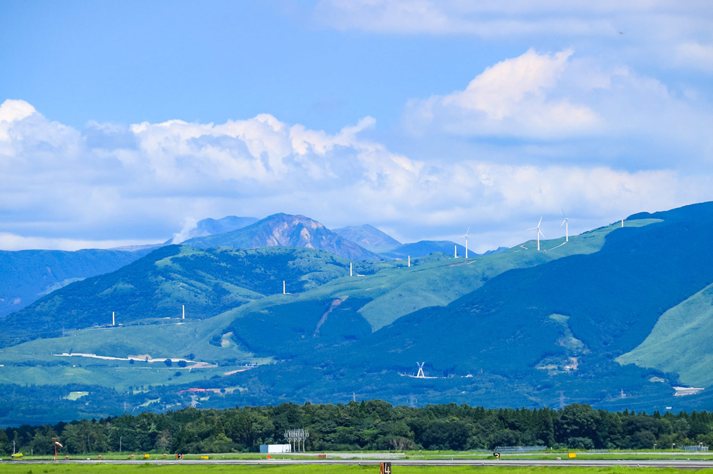 熊本空港からの南阿蘇