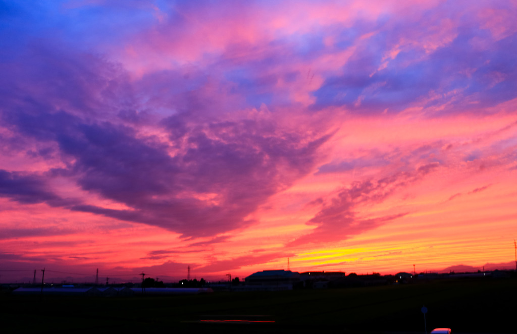 今日の夕焼け