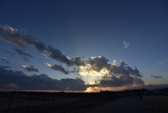 元日の夕暮れ