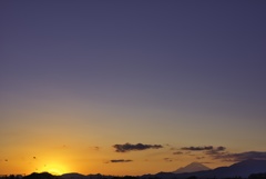 元旦の夕日