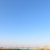 雲一つない今朝の青空