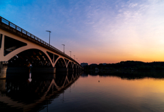 手賀大橋　夜明け