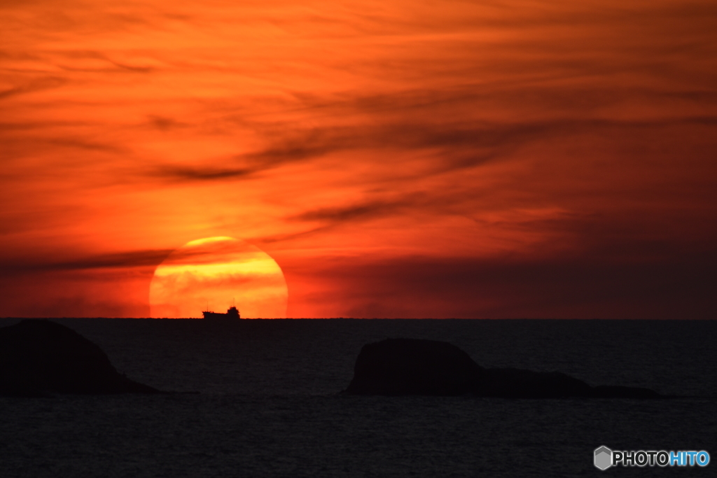 船からみたい夕日