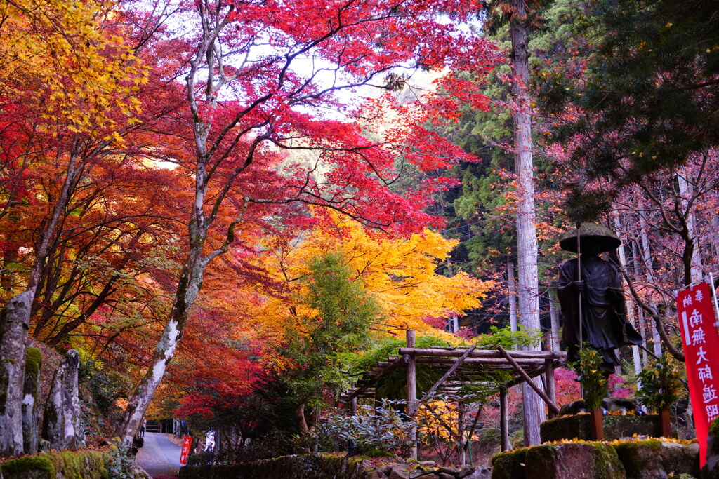 石龕寺の紅葉