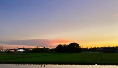 日常の夕暮れ