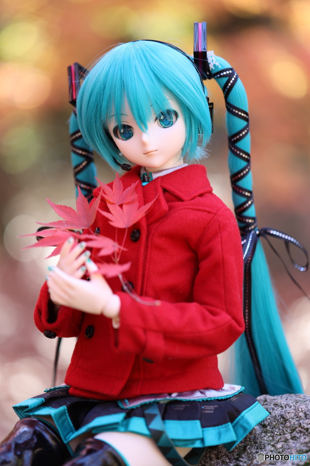 DDミクさんともみじの葉