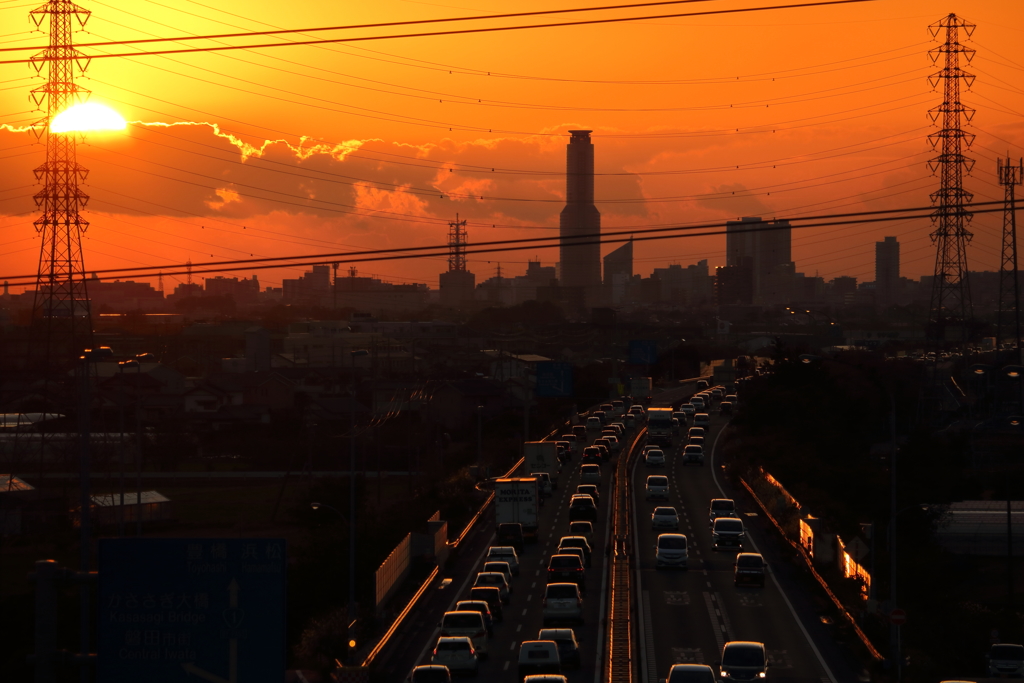 夕方の浜松方面