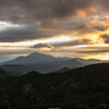 夕暮れの磐梯山