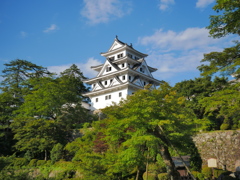 青空と郡上八幡城②