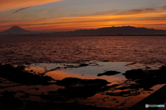 江の島　夕焼け